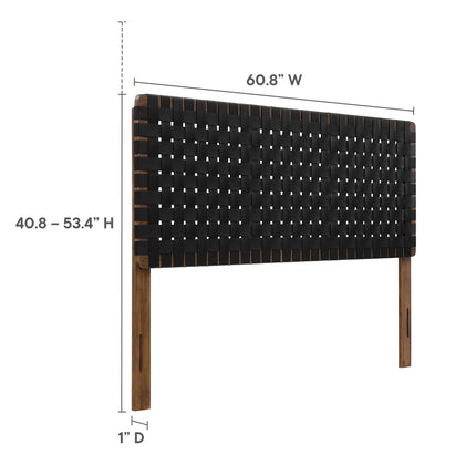 Modway MOD-7125 Sparta Weave Vegan Leather Queen Headboard - Plaza Home Decor