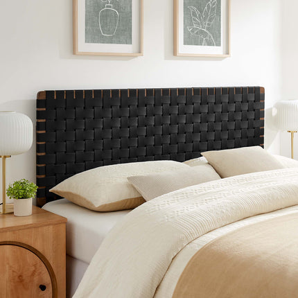 Modway MOD-7125 Sparta Weave Vegan Leather Queen Headboard - Plaza Home Decor