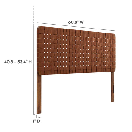 Modway MOD-7125 Sparta Weave Vegan Leather Queen Headboard - Plaza Home Decor