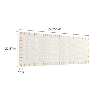 Modway MOD-7126 Sparta Weave Wall-Mount Vegan Leather King Headboard - Plaza Home Decor