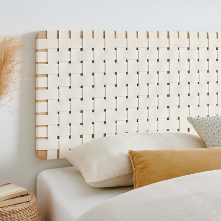 Modway MOD-7126 Sparta Weave Wall-Mount Vegan Leather King Headboard - Plaza Home Decor