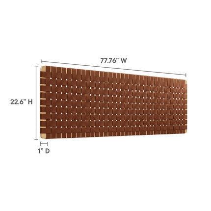 Modway MOD-7126 Sparta Weave Wall-Mount Vegan Leather King Headboard - Plaza Home Decor