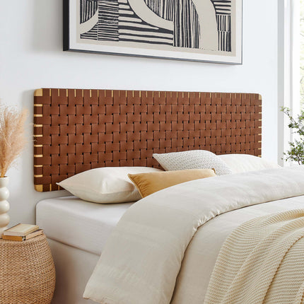 Modway MOD-7126 Sparta Weave Wall-Mount Vegan Leather King Headboard - Plaza Home Decor