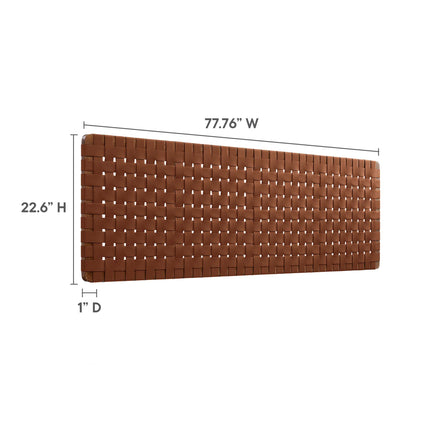 Modway MOD-7126 Sparta Weave Wall-Mount Vegan Leather King Headboard - Plaza Home Decor