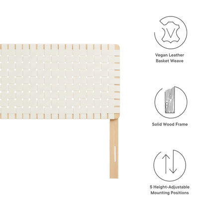 Modway MOD-7127 Sparta Weave Vegan Leather King Headboard - Plaza Home Decor