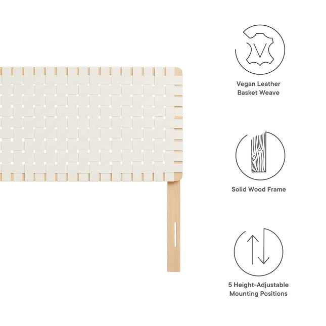Modway MOD-7127 Sparta Weave Vegan Leather King Headboard - Plaza Home Decor
