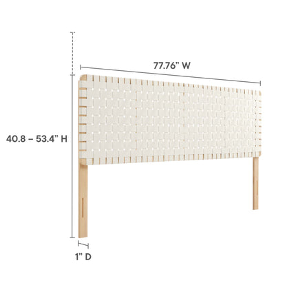 Modway MOD-7127 Sparta Weave Vegan Leather King Headboard - Plaza Home Decor