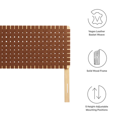 Modway MOD-7127 Sparta Weave Vegan Leather King Headboard - Plaza Home Decor