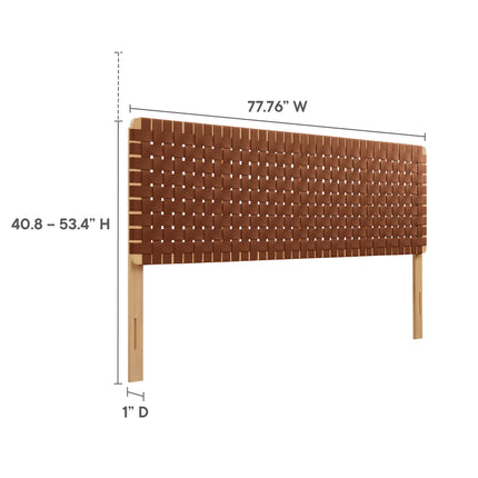 Modway MOD-7127 Sparta Weave Vegan Leather King Headboard - Plaza Home Decor