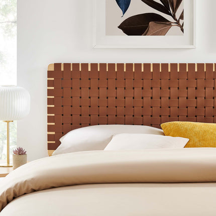 Modway MOD-7127 Sparta Weave Vegan Leather King Headboard - Plaza Home Decor