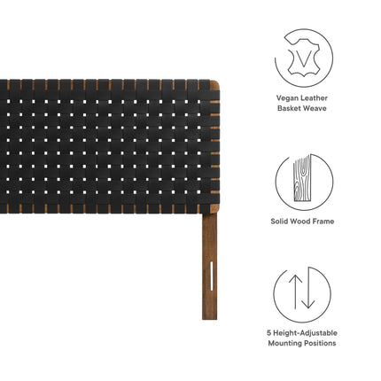 Modway MOD-7127 Sparta Weave Vegan Leather King Headboard - Plaza Home Decor