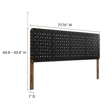 Modway MOD-7127 Sparta Weave Vegan Leather King Headboard - Plaza Home Decor