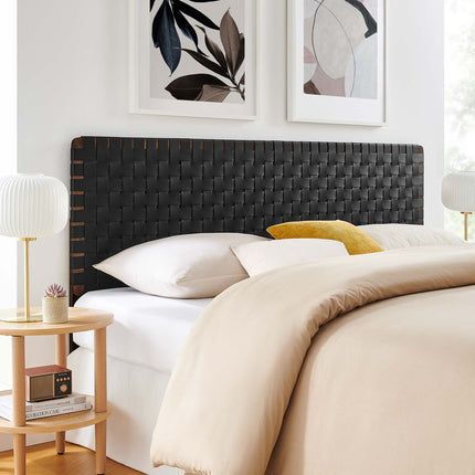 Modway MOD-7127 Sparta Weave Vegan Leather King Headboard - Plaza Home Decor