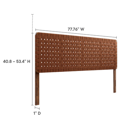 Modway MOD-7127 Sparta Weave Vegan Leather King Headboard - Plaza Home Decor