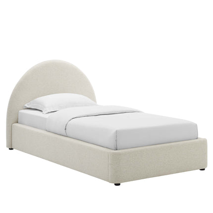 Modway MOD-7128 Resort Upholstered Fabric Arched Round Twin Platform Bed Modway