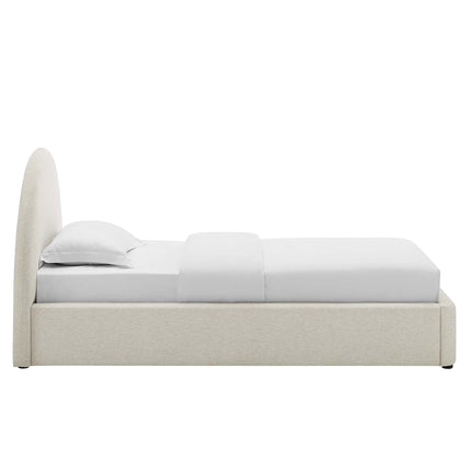 Modway MOD-7128 Resort Upholstered Fabric Arched Round Twin Platform Bed Modway