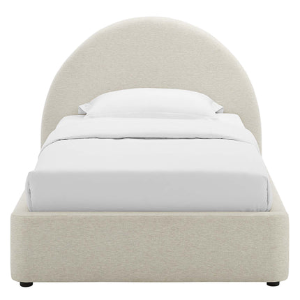 Modway MOD-7128 Resort Upholstered Fabric Arched Round Twin Platform Bed Modway