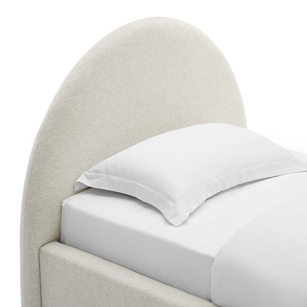 Modway MOD-7128 Resort Upholstered Fabric Arched Round Twin Platform Bed Modway