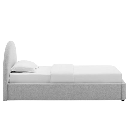 Modway MOD-7128 Resort Upholstered Fabric Arched Round Twin Platform Bed Modway