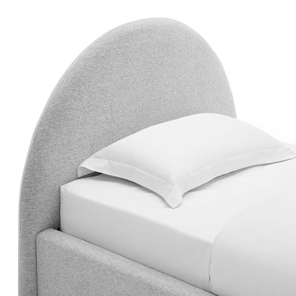 Modway MOD-7128 Resort Upholstered Fabric Arched Round Twin Platform Bed Modway