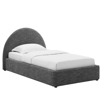 Modway MOD-7128 Resort Upholstered Fabric Arched Round Twin Platform Bed Modway