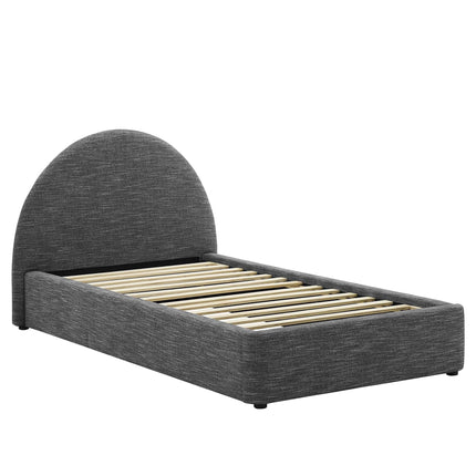Modway MOD-7128 Resort Upholstered Fabric Arched Round Twin Platform Bed Modway