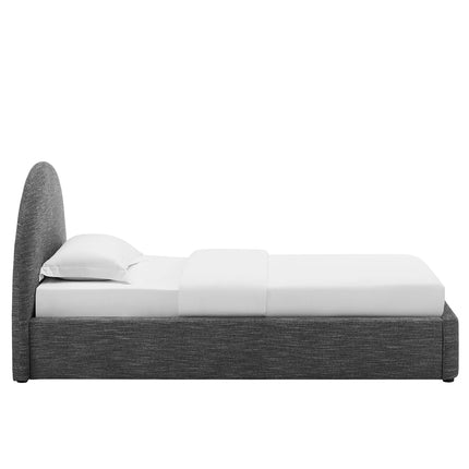 Modway MOD-7128 Resort Upholstered Fabric Arched Round Twin Platform Bed Modway