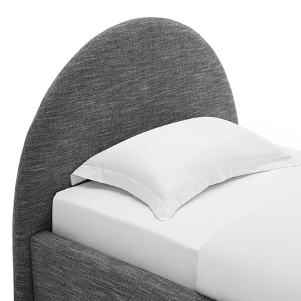 Modway MOD-7128 Resort Upholstered Fabric Arched Round Twin Platform Bed Modway