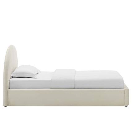 Modway MOD-7129 Resort Performance Velvet Arched Round Twin Platform Bed Modway