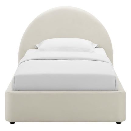 Modway MOD-7129 Resort Performance Velvet Arched Round Twin Platform Bed Modway