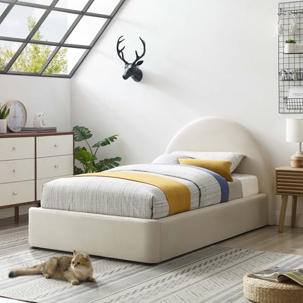 Modway MOD-7129 Resort Performance Velvet Arched Round Twin Platform Bed Modway