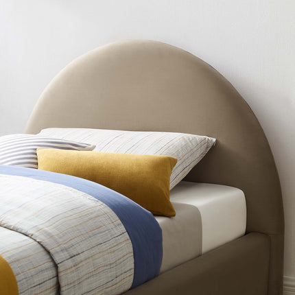 Modway MOD-7129 Resort Performance Velvet Arched Round Twin Platform Bed Modway