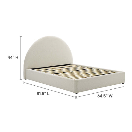Modway MOD-7130 Resort Upholstered Fabric Arched Round Full Platform Bed Modway