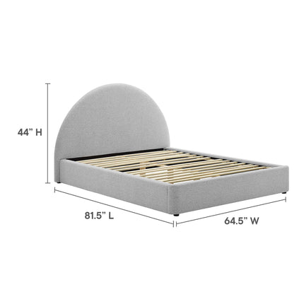 Modway MOD-7130 Resort Upholstered Fabric Arched Round Full Platform Bed Modway