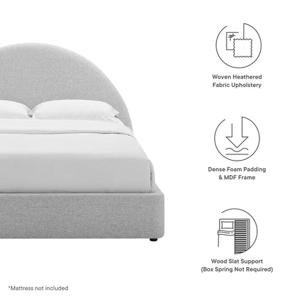 Modway MOD-7130 Resort Upholstered Fabric Arched Round Full Platform Bed Modway