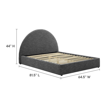 Modway MOD-7130 Resort Upholstered Fabric Arched Round Full Platform Bed Modway