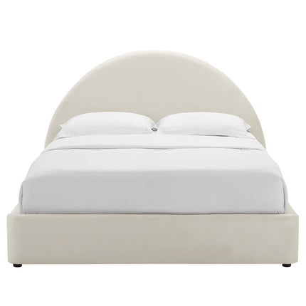 Modway MOD-7131 Resort Performance Velvet Arched Round Full Platform Bed Modway