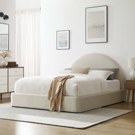 Modway MOD-7131 Resort Performance Velvet Arched Round Full Platform Bed Modway