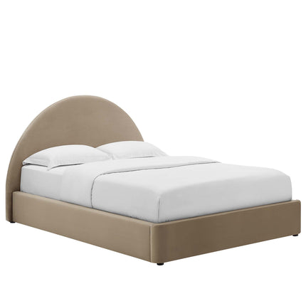 Modway MOD-7131 Resort Performance Velvet Arched Round Full Platform Bed Modway