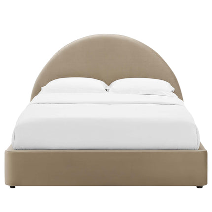 Modway MOD-7131 Resort Performance Velvet Arched Round Full Platform Bed Modway