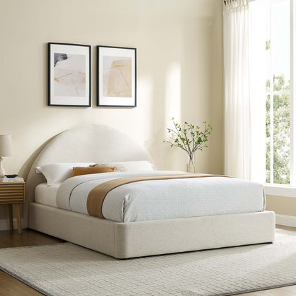 Modway MOD-7132 Resort Upholstered Fabric Arched Round Queen Platform Bed Modway