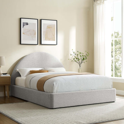 Modway MOD-7132 Resort Upholstered Fabric Arched Round Queen Platform Bed Modway