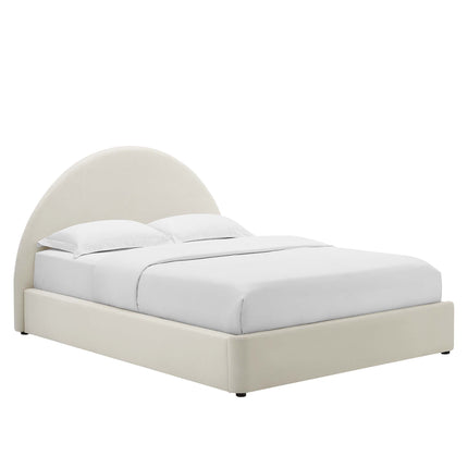 Modway MOD-7133 Resort Performance Velvet Arched Round Queen Platform Bed Modway