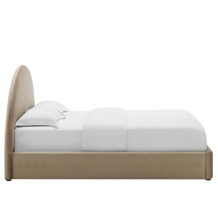 Modway MOD-7133 Resort Performance Velvet Arched Round Queen Platform Bed Modway