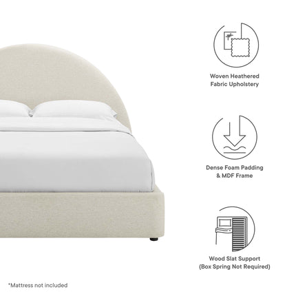 Modway MOD-7134 Resort Upholstered Fabric Arched Round King Platform Bed Modway