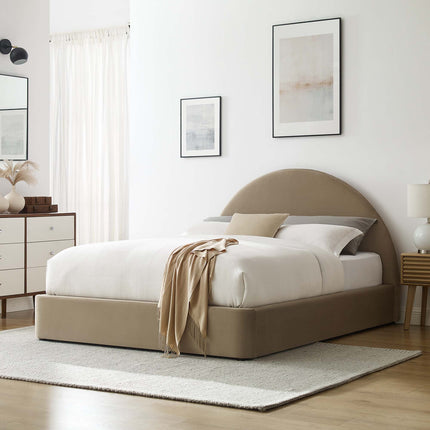 Modway MOD-7135 Resort Performance Velvet Arched Round King Platform Bed Modway