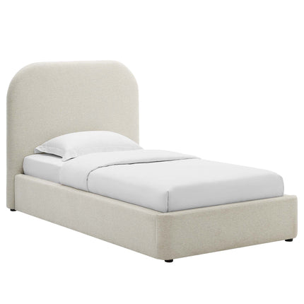 Modway MOD-7136 Keynote Upholstered Fabric Curved Twin Platform Bed Modway