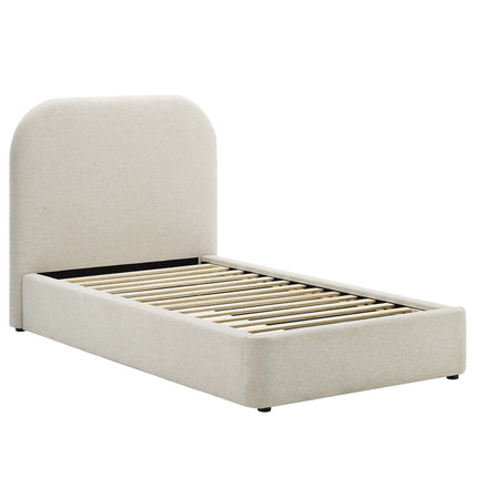 Modway MOD-7136 Keynote Upholstered Fabric Curved Twin Platform Bed Modway