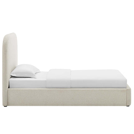 Modway MOD-7136 Keynote Upholstered Fabric Curved Twin Platform Bed Modway