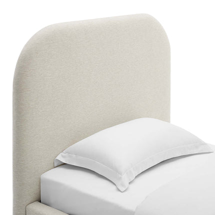 Modway MOD-7136 Keynote Upholstered Fabric Curved Twin Platform Bed Modway